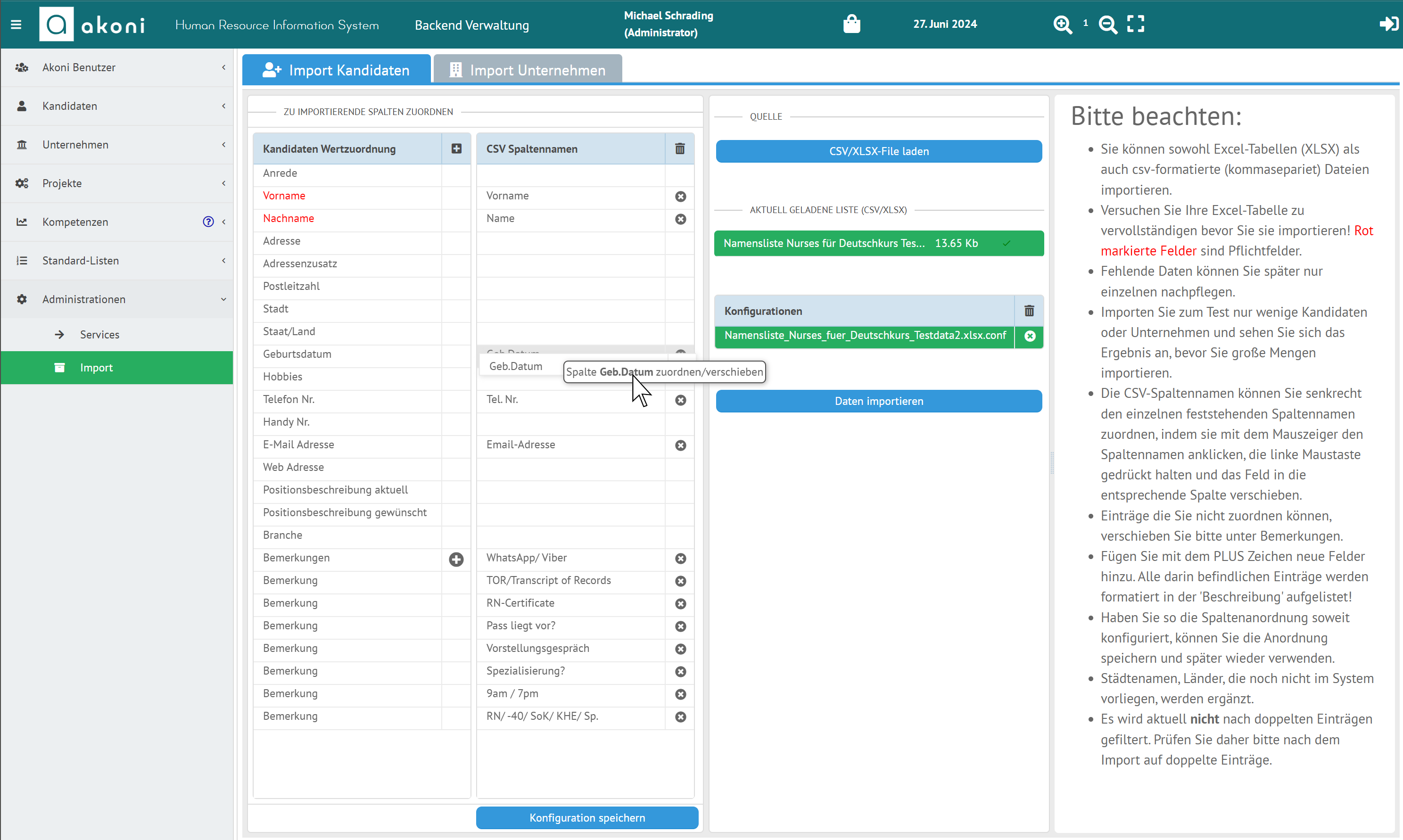 Excel oder mit der crm best software kein Problem.
