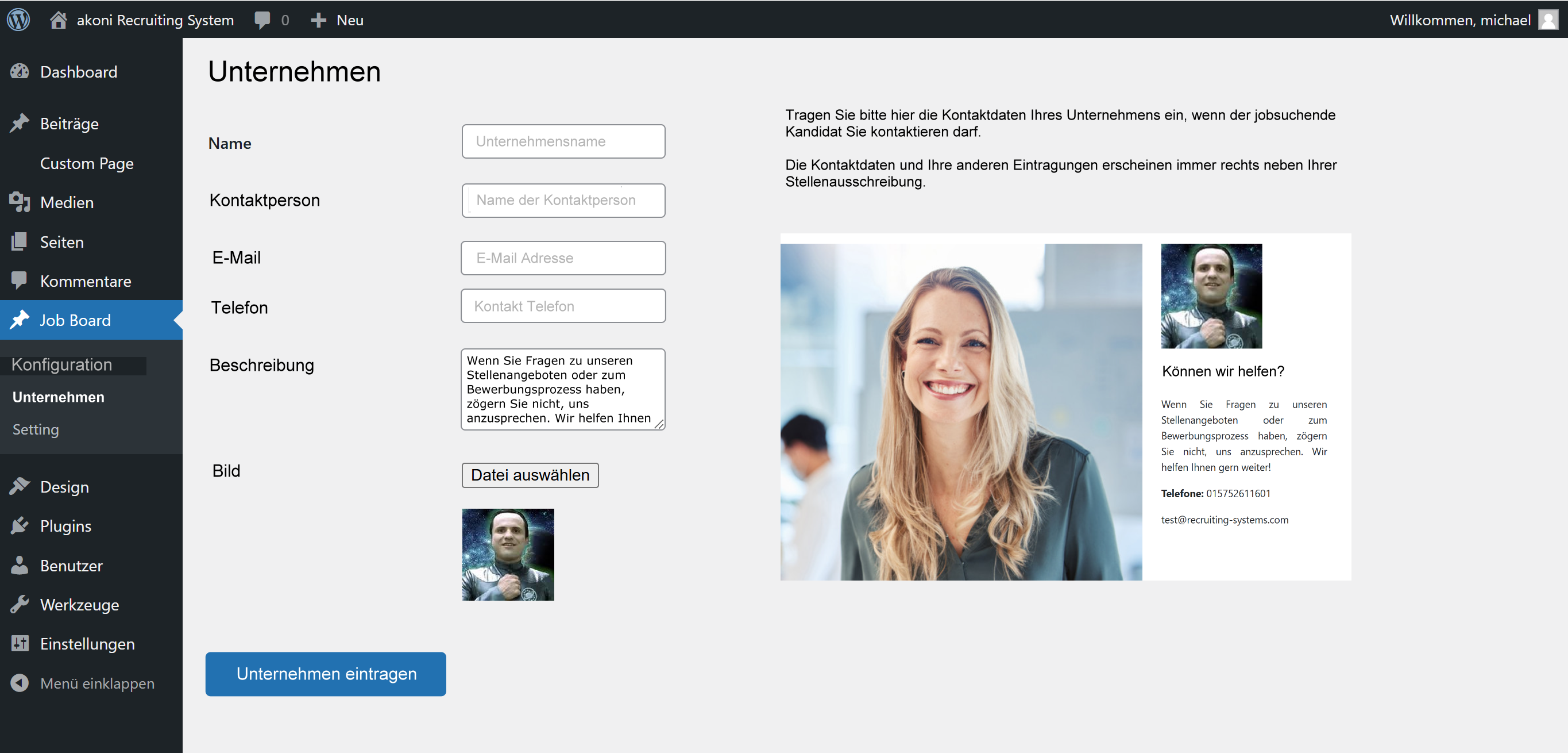 Configuration02 Job board Plugin konfigurieren
