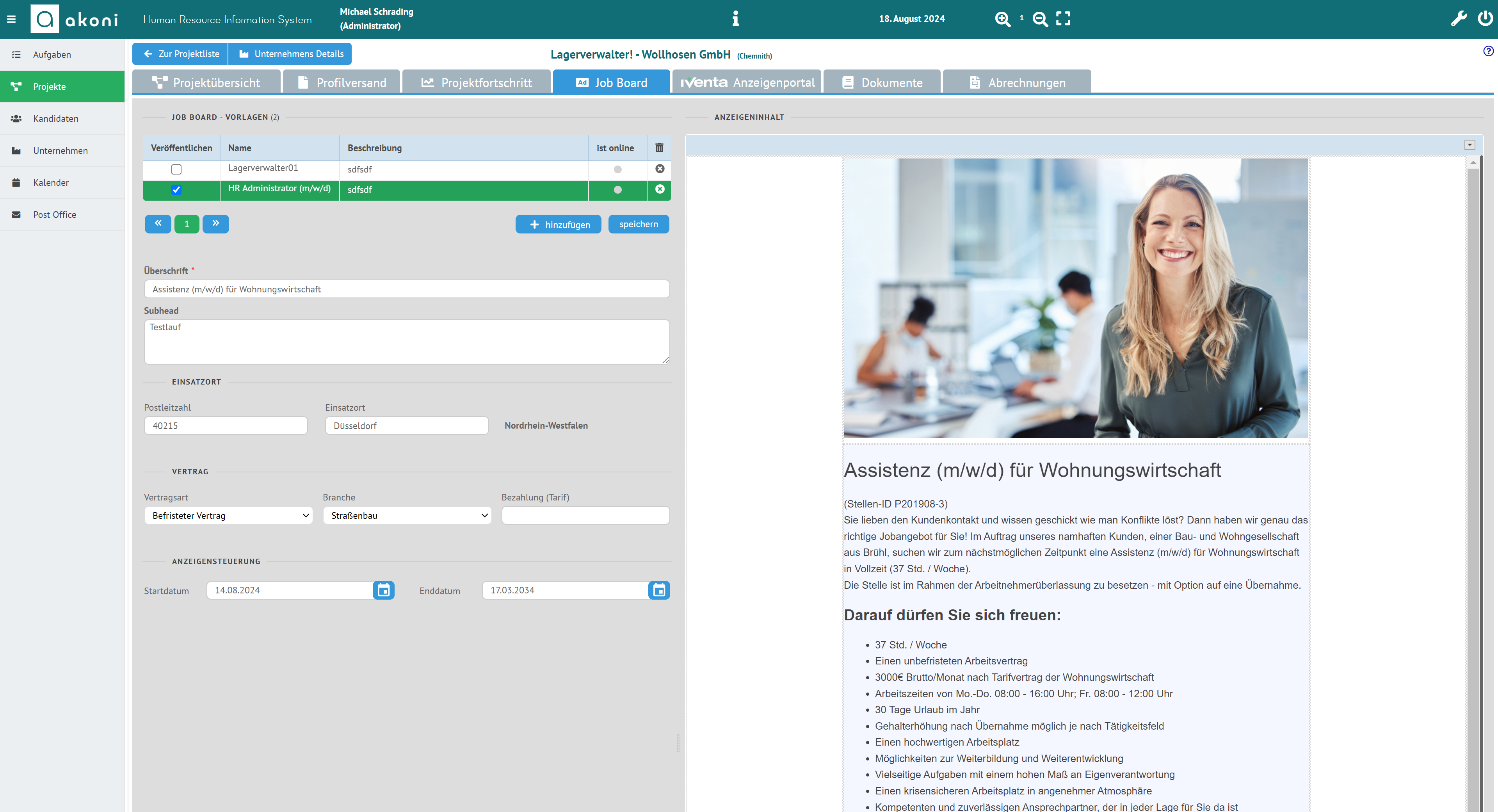 JobBoard Editor Job board Stellenanzeigen Editor